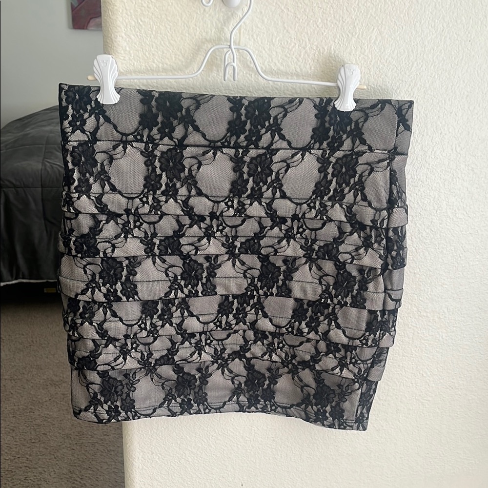 Elegant Black Lace Skirt